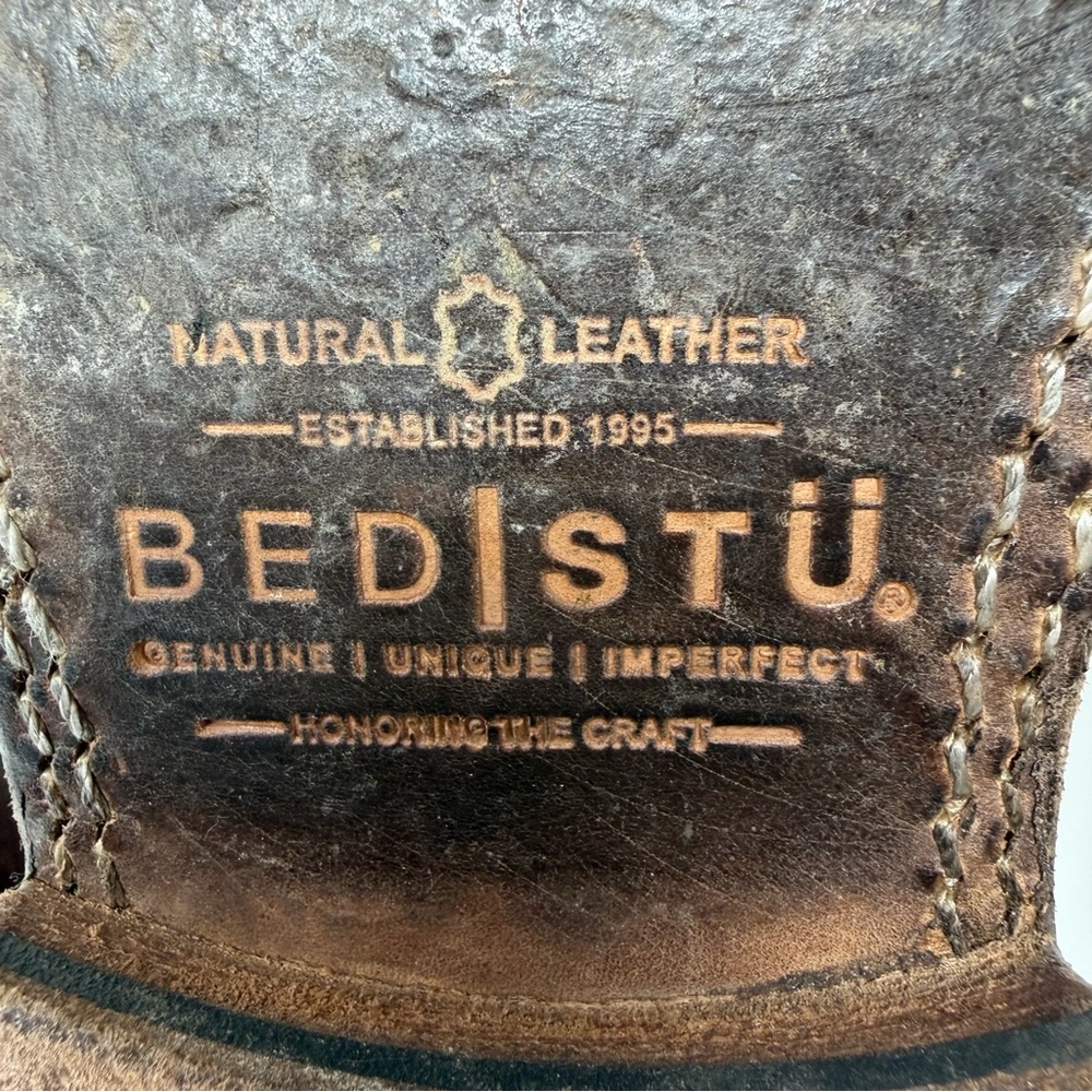 Bed Stu Rose Brown Cap Toe Slip-On Oxfords Shoes Leather Size 6 - Picture 8 of 10